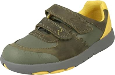Khaki Kombi Grün Clarks Jungen Freizeitschuhe 'rex Quest K'