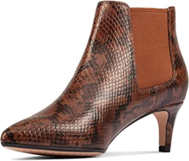 Laina 55 Boot 2 Dark Tan Snake Clarks