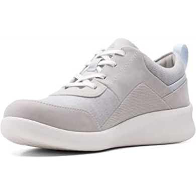 Sillian 20 Kae Damen Sneaker Clarks Aus Hellgrauem Textil