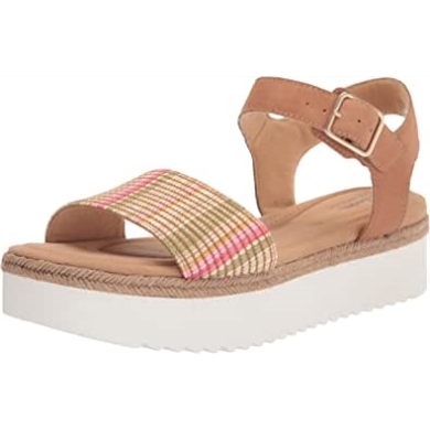 Hellbraune Kombi Clarks Lana Shore Flache Sandale Für Damen