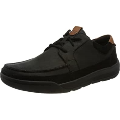 Herren Ashcombe Craft Oxford Flat Clarks Schwarzes Leder