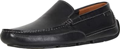 Herren-loafer Ashmont Step Driving Style Clarks Schwarzes Getrommeltes Leder
