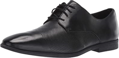 Herren Bampton Cap Oxford Clarks Schwarzes Leder