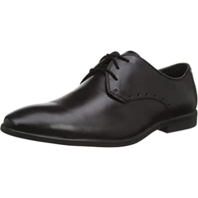 Herren Bampton Park Oxford Flat Clarks Schwarzes Leder