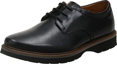 Herren Bayhill Plaoxford Clarks Schwarzes Leder