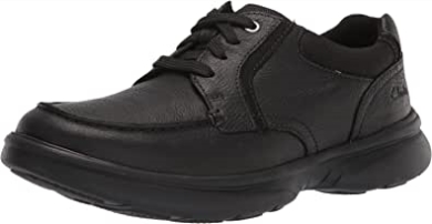 Herren Bradley Vibe Oxford Clarks Schwarzes Getrommeltes Leder