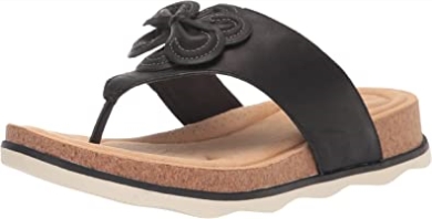 Flache Herrensandale Im Brynn Stil Clarks Schwarzes Leder