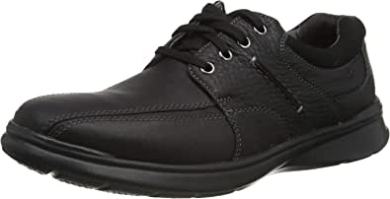 Herren Cotrell Walk Oxford Flat Clarks Schwarz ölig Lea