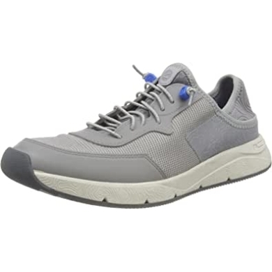 Herren Davis Low Sneaker Clarks Grau Kombi