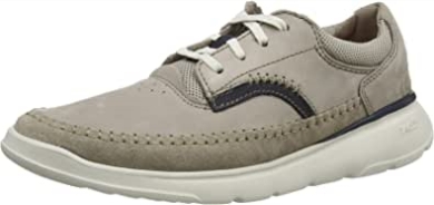 Herren-sneaker Gaskill Schnürung Clarks Grau Nubuk