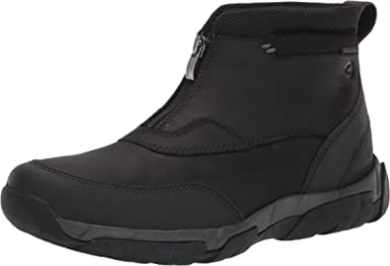 Wasserdichte Stiefelette Von Grove Mit Reißverschluss Für Herren, Clarks, Schwarzes Leder