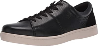 Herren-sneaker Kitna Vibe Schwarzes Leder Mit Weißer Laufsohle Clarks