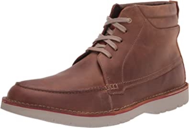 Herren Vargo Moc-braun Getrommeltes Leder-11w Stiefelette Bienenwachsleder Clarks