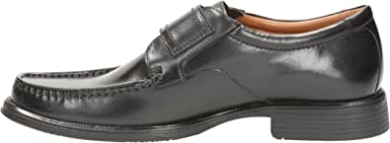 Herren Mokassschuhe Mit Klettverschluss Huckley Roll Schwarz Leder Clarks Schwarz