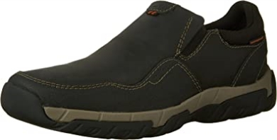 Slip-on-loafer Im Wallbeck-stil Für Herren, Clarks, Schwarzes Leder
