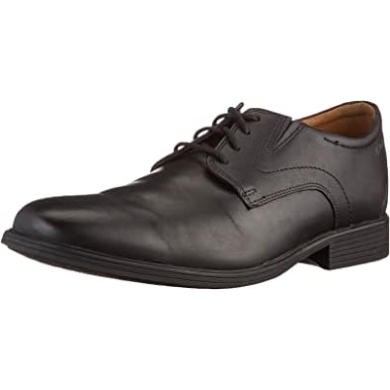 Herren Whiddon Derby Schwarze Leder Clarks
