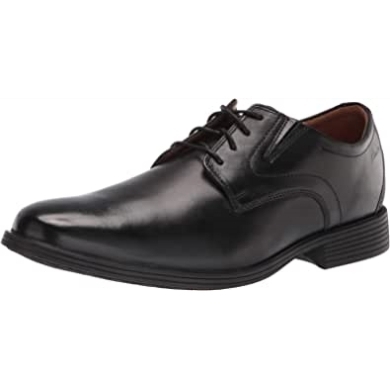 Herren Whiddon Plaoxford Clarks Schwarzes Leder