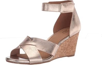 Margee Gracie Keilsandale Von Clarks Aus Metallic-leder Für Damen