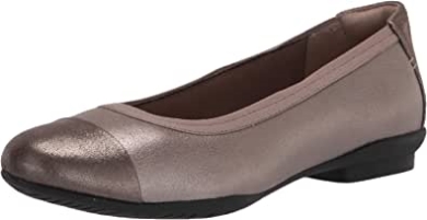 Metallic-leder Clarks Sara Orchid Ballerinas Für Damen