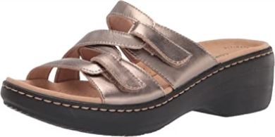 Merliah Karli Sandale Aus Metallic-leder Für Damen Clarks