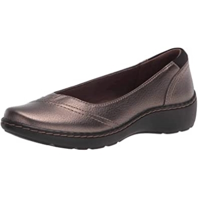 Metallic Synthetik Clarks Cora Eliza Ballerinas Für Damen