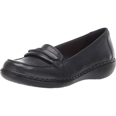 Ashland Lily Loafer Clarks Aus Marineblauem Leder Für Damen