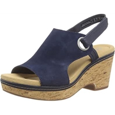 Navy Wildleder Clarks Giselle Sea Sandale Für Damen
