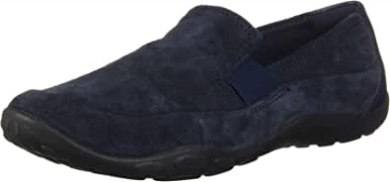 Haley Park Loafer Flat Clarks Aus Marineblauem Wildleder Für Mädchen