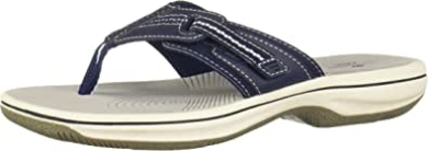 Marineblaue, Synthetische Damen-brinkley-jazz-flip-flops Von Clarks