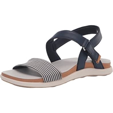 Navy Textil Clarks Eliza Mae Sandale Für Damen