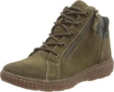 Caroline Park Fashion Damenstiefel Aus Olivgrünem Wildleder Clarks