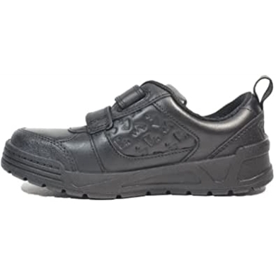 Palmer Mist Kinder Schwarzes Leder Kinder Pokémon Thema Schulschuhe Clarks Schwarz