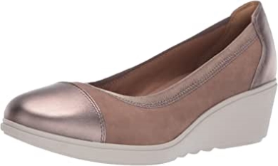 Pebble Nubukleder Kombi Damen Un Tallara Liz Plateau Clarks
