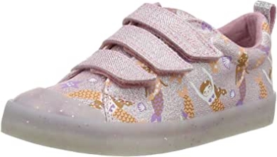 Pinkfarbener Clarks-sneaker Für Mädchen Mit Foxing-print Aus Segeltuch