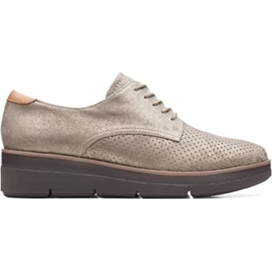 Schuhe Aus Platinmetallischem Shayllace-leder In Clarks