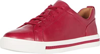 Himbeerfarbenes Leder Von Clarks Un Maui Spitzensneaker Für Damen