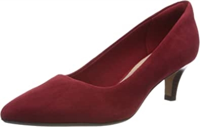 Rot Dunkelrot Wildleder Dunkelrot Wildleder Clarks Linvale Jerica Damenpumps