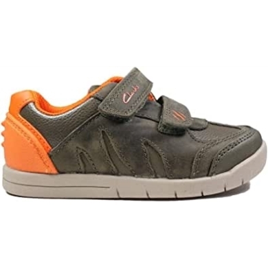 Rex Play Kleinkind Khaki Grüne Leder Kinder Rip Tape Clarks Schuhe