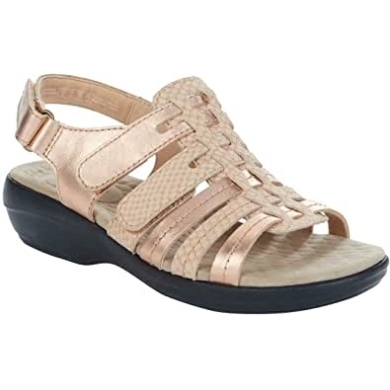 Roségold Damensandale Alexis Blossom Red Clarks