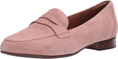 Rosafarbenes Wildleder Clarks Un Blush Go Pen Ny Loafer Für Damen