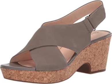 Maritsa Lara Keilsandale Für Damen Aus Salbei Nubukleder Clarks