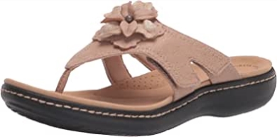 Sand Leder Synthetik Kombi Damen Laurieann Gema Sandale Clarks