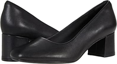 Schiere 55 Court Clarks Schwarzes Leder