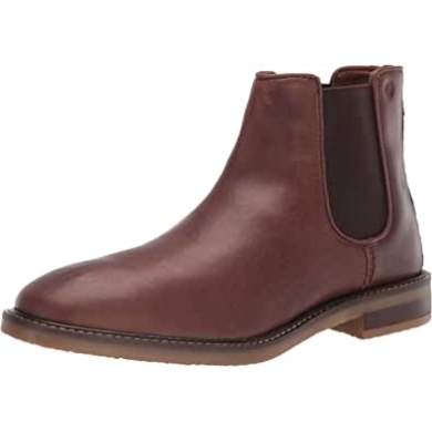 Hellbrauner Leder-chelsea-stiefel Von Clarks Aus Jaxen Für Herren