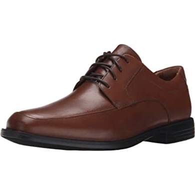 Hellbraunes Leder Von Clarks Un Bizley View Oxford-schuhen Für Herren