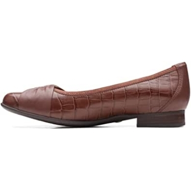 Un Blush Wish Dark Tan Croc Leads Clarks