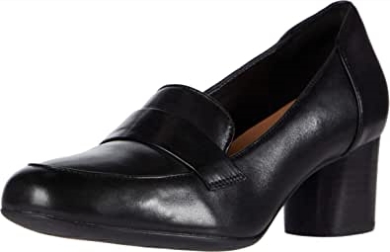 Un Cosmo Way Schwarzes Leder Clarks Schwarzes Leder