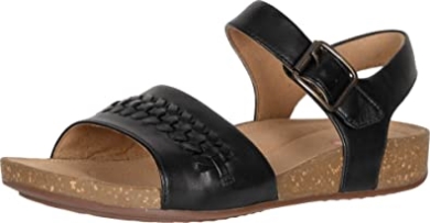 Un Perri Way Sandale Damen Schwarz Leder Clarks