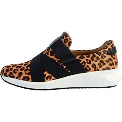 Un Rio Strap Lederschuhe Leopardenmuster Clarks