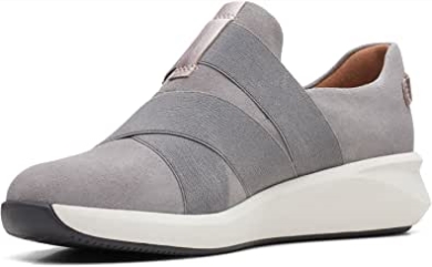 Unstrukturierte Damen-sport- Und Trainingsschuhe Aus Un Rio-riemen Aus Wildleder Clarks Hellgraue Wildleder-kombi